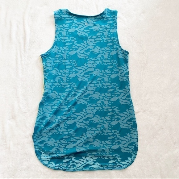 Tangerine NWT Burnout Layered Sleeveless Athletic Workout Gym Tank Teal Size S - Picture 6 of 9